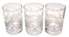3 Crystal Etched Shot Glass Duiske Irish Design, Grape cluster pattern, Ireland