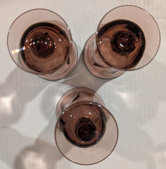 Fostoria Jamestown Amethyst Purple Footed Glasses Goblets Set of 6 Mixed Types
