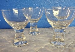 BB1 Stueben Teardrop glass Liquor Cordial made in USA 4 3/4 inches set of 4
