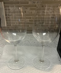 Set of Two Lenox Crystal Wine Glass Stemware Tall Very Nice 9” Tall