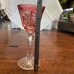 Vintage Cordial Sherry Glass PINK 4.75” Tall.