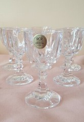Vintage RCR Royal Crystal Rock Gemuine lead 24% Crystal shot glasses