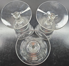 (3) Rock Sharpe Halifax Iced Tea Set Vintage Floral Cut Stemware Libbey MCM Lot