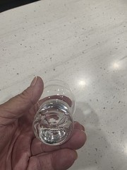 Clear Controlled Air Bubble Stem Bourbon/Brandy Tumblers Set Of 5