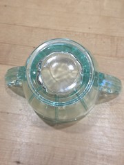 Vintage Jeannette Ultramarine Swirl Uranium Glass 6 Piece Cup and Sugar Set