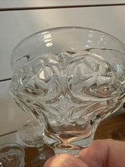 McKee Clear Glass Rock Crystal Sherbet Champagne Depression Glasses- Set of 4