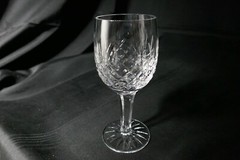 Astral Cut Glass Mira Wine Stem Clear Cut 5 7/8″ T Capacity 6 oz ca 1985-97