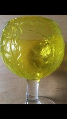 Sigma Secla Yellow Cabbage,20oz Goblet 6125808,Margarita Glass,Lot Of 3pcs.