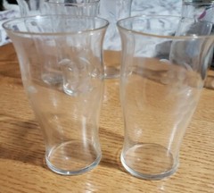 Vintage Pilsner Etched Tumbler’s 8; 4×2.25