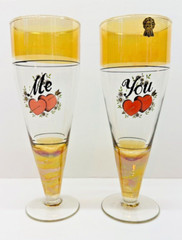 Vintage Romantic Hand Made Brazilian Niradelka «Me & You» Glass Set