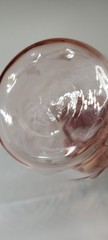 Vintage Pink Depression Glass Tumble-up Wheel Cut Flowers And Leaves