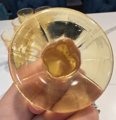 Set Of 6 Cornsilk Yellow Tiffin Franciscan Cabaret Wine Goblets 6″ Tall Heavy