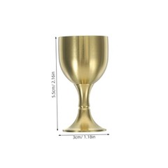 2pcs Vintage Copper Alloy Goblet Multi-function Decorative Cup for Buddhist O…
