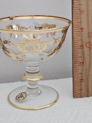 Vintage Vetri Artistici Real 24KT Gold Trim Glass