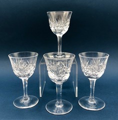 4pc Set Nachtmann Gorham Crystal Cherrywood Cordial Glasses /b
