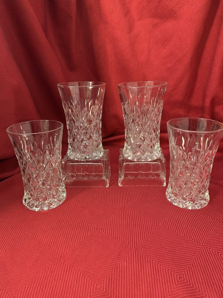 Anchor Hocking Glass PRESCUT PINEAPPLE Crystal Flat Water Tumbler