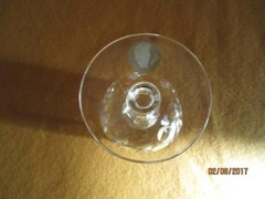 GERMANY HUTSCHENREUTHER ETCHED CRYSTAL ROUND WINE GLASS 6″ TALL EXCELLENT