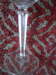 WATERFORD Crystal COLLEEN Pattern Hock Wine Goblet Tall Stem 7 1/2″. NICE!