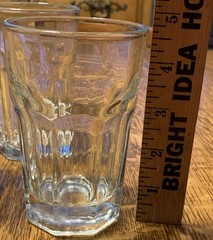 (3) Libbey DuraTuff 8 ounce glasses 8 panel