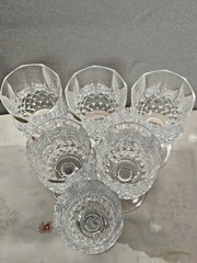 Vintage crystal cups, Arc France long champ, Cristal D’arques-Duran. 6 cups