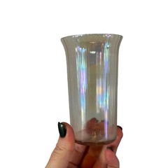 Vintage 7 Piece Rainbow Iridescent Luster Swirl Optic Pitcher & Glasses