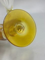 3 Vintage Libbey Forever Amber Yellow Sherry Cordial Glasses