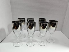 Silver Fade (7) France Wine Cordial Glass 3oz