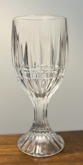 3 Vintage HOME ESSENTIALS Italian Crystal Wine Glasses Heavy Cut Crystal