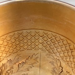 Antique Dugan Carnival Glass Marigold Lattice And Daisy Tumbler 4-1/4″ Tall