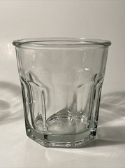 (3) Anchor Hocking *RETIRED* Bistro 12 Oz HEAVY Clear Glass Flat Tumbler