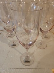 40 Year Old NOS Noritake ROYAL PIERPONT PINK Ice Tea Glasses Set Of 8 Never Used
