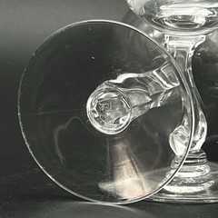 Set 3 Etched Maple Leaf Wine Glasses Twisted Stem Clear Goblets