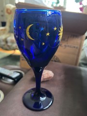 Libbey Celestial blue Moon and Star Glasses Set of 9