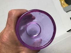 FIRE AND LIGHT GLASS TUMBLER LAVENDER 4 3/4 INCHES