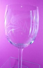 Lot of 6 ~ Cut Glass Foxtail Tiger Cat Tail Wheat Grass Vintage Wine Glasses EUC