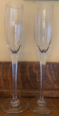 2 Symmetry by MIKASA Fluted Champagne 10 3/4″ Cut Panels, Multisided Stem