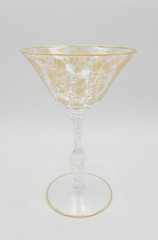 Vintage Champagne/Martini/Tall Sherbet Gold Encrusted Rose Point by Cambridge