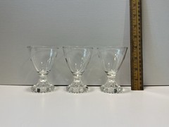 Lot of 3 Anchor Hocking Berwick Water Juice Glass 4oz Goblets with Boopie Base