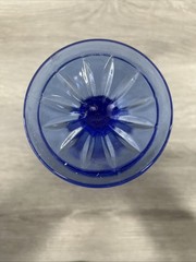 1976 Fostoria AVON Bicentennial George Washington Cobalt Blue Chalice Goblet