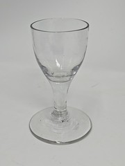 Antique Anglo Irish Hand Blown Flint Glass Wine Circa 1790, 4 1/8″