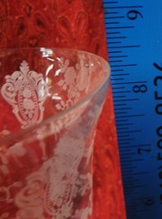 CAMBRIDGE GLASS plate etched ROSEPOINT 8 3/8″ WATER GOBLET (1 of 6)