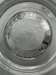 Pair Millennium 2000 Etched Whiskey Glasses Old Fashioned Rocks Tumblers Barware