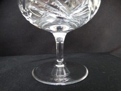 Rogaska Clear Crystal Chelsea Cut 5 5/8th» Brandy Glass Very Good Used Cond.