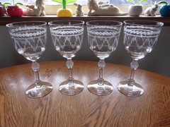Wine Fostoria Castle Paneled 10 Oz Water Goblet – Set of 4