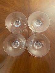 Elegant Nachtmann Crystal 10” Tall Champagne Wine Glasses Set of 4, Germany