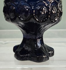 Set of 5 MCM Madeira Dark Blue Glass Goblets by FRANCISCAN Tiffin ~5.5 inches~