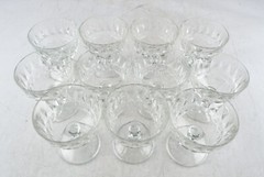 *Vintage Arcoroc Stemmed Wine Glasses Set of 11 – 4.25″ Tall