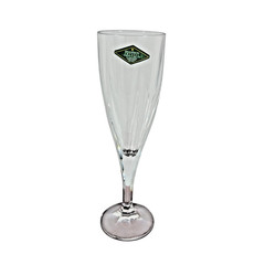 Set of 2 Godinger Silver Art Co Shannon Crystal Champagne Flutes w/ Holder Box