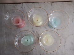 7 Blendo Colorful Pastel Frosted Shimp Cocktail Glasses