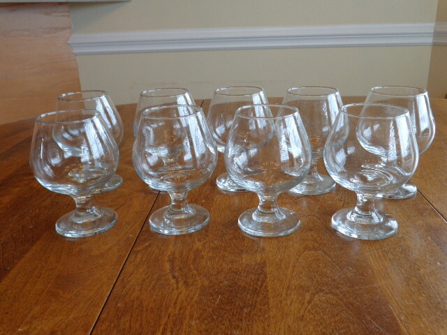 LIBBEY EMBASSY BRANDY GLASSES LOT OF 9